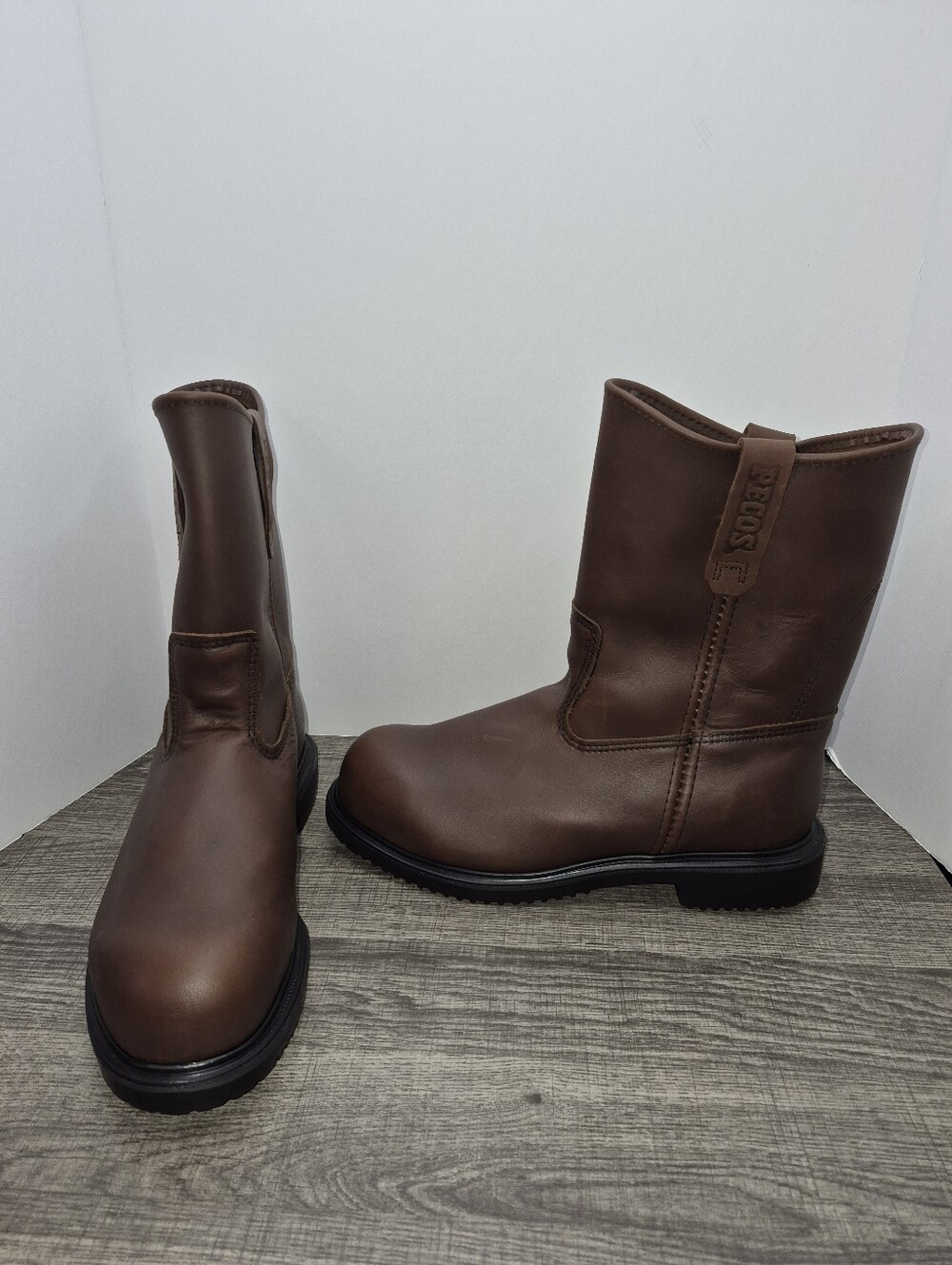 Red Wing 9" Pecos Pull On Steel Toe Work Boots Brown 8241 Men Size 9.5 3E New